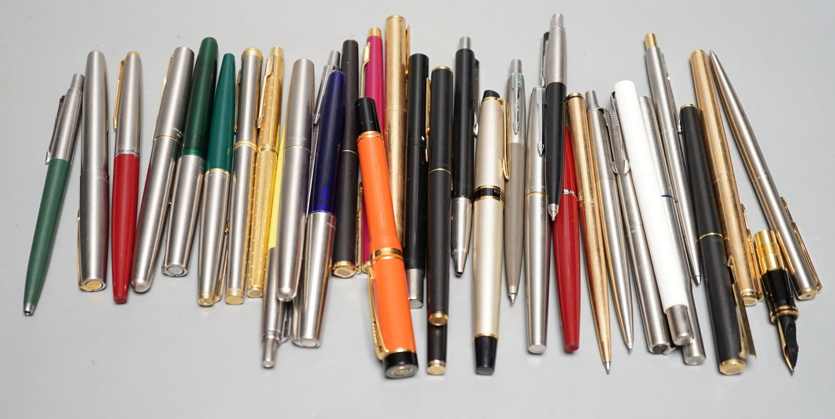 A collection of Parker pens